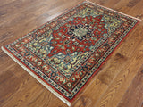 3 X 5 Oriental Heriz Hand Knotted Area Rug - Golden Nile