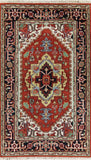 Hand Knotted 3 X 5 Heriz Rug - Golden Nile