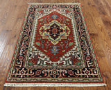 Hand Knotted 3 X 5 Heriz Rug - Golden Nile