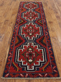 3 X 10 Red/Blue Balouch Oriental Wool On Wool Rug - Golden Nile