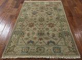 Oushak Hand Knotted Area Rug 4 X 6 - Golden Nile