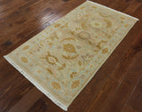 3 X 6 Peshawar Oriental Wool Rug - Golden Nile