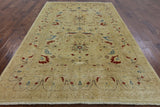 Chobi Peshawar Traditional Handmade Wool Rug 6 X 9 - Golden Nile