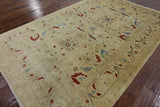 Chobi Peshawar Traditional Handmade Wool Rug 6 X 9 - Golden Nile