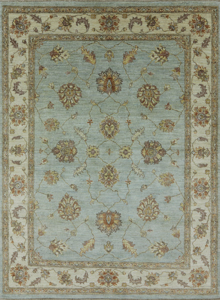 5 X 7 Peshawar Oriental Hand Knotted Area Rug - Golden Nile
