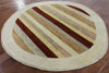 Round Modern Hand Knotted Gabbeh Area Rug 7 X 7 - Golden Nile