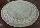 6' Round Peshawar Handmade Oriental Rug - Golden Nile