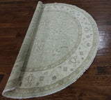 6' Round Peshawar Handmade Oriental Rug - Golden Nile