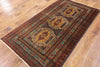 4 X 6 Oriental Hand Knotted Persian Area Rug - Golden Nile