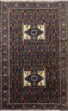 Hand Knotted 4 X 7 Persian Baluch Oriental Area Rug - Golden Nile