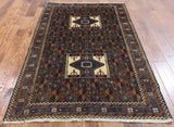 Hand Knotted 4 X 7 Persian Baluch Oriental Area Rug - Golden Nile