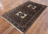 Hand Knotted 4 X 7 Persian Baluch Oriental Area Rug - Golden Nile