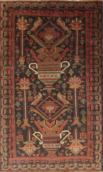 Persian Wool On Wool Oriental 4 X 6 Area Rug - Golden Nile