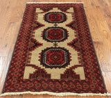 3 X 5 Persian Wool Hand Knotted Area Rug - Golden Nile