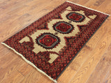 3 X 5 Persian Wool Hand Knotted Area Rug - Golden Nile