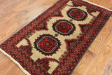 3 X 5 Persian Wool Hand Knotted Area Rug - Golden Nile