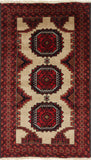 3 X 5 Persian Wool Hand Knotted Area Rug - Golden Nile