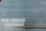100% Silk Hand Knotted Savannah Gabbeh Oriental Rug 6 X 9 - Golden Nile