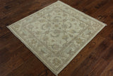 4' Square Oriental Oushak Area Rug - Golden Nile