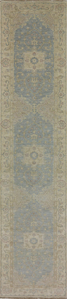 3 X 12 Oriental Hand Knotted Wool Runner - Golden Nile