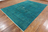 Tabriz Overdyed Hand Knotted Wool Area Rug 8 X 11 - Golden Nile