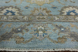 4 x 6 Blue Oriental Oushak Area Rug - Golden Nile