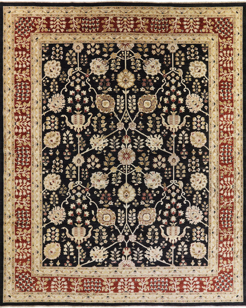 12 X 15 Black Peshawar Oriental Area Rug - Golden Nile