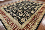 12 X 15 Black Peshawar Oriental Area Rug - Golden Nile