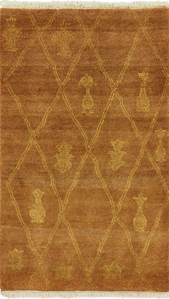 3 X 5 Gabbeh Hand Knotted Area Rug - Golden Nile