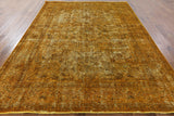 Hand Knotted Wool Persian Overdyed Area Rug 8 X 11 - Golden Nile