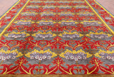 William Morris Hand Knotted Wool Area Rug - 9' 10" X 13' 7" - Golden Nile