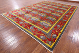 William Morris Hand Knotted Wool Area Rug - 9' 10" X 13' 7" - Golden Nile