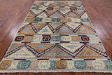 Tribal Moroccan Hand Knotted Area Rug - 6' 3" X 8' 10" - Golden Nile