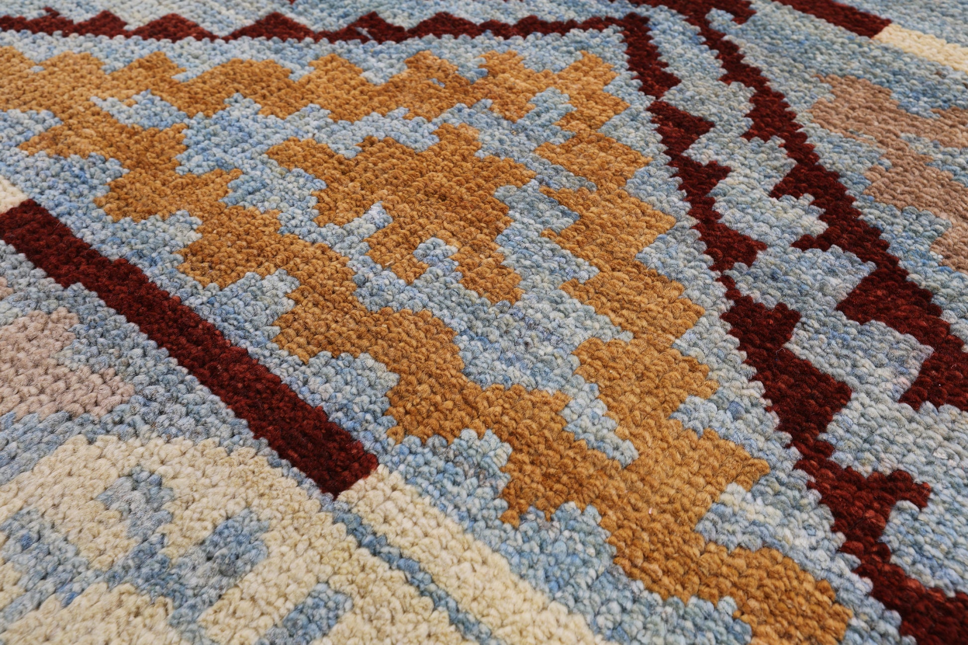 Tribal Moroccan Hand Knotted Area Rug - 6' 3" X 8' 10" - Golden Nile