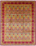 William Morris Handmade Wool Area Rug - 9' 0" X 11' 8" - Golden Nile