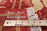 Red William Morris Hand Knotted Wool Area Rug - 8' 10" X 11' 9" - Golden Nile