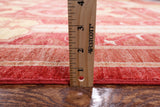 Red William Morris Hand Knotted Wool Area Rug - 8' 10" X 11' 9" - Golden Nile