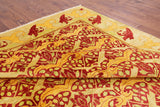 Red William Morris Hand Knotted Wool Rug - 10' 0" X 13' 8" - Golden Nile