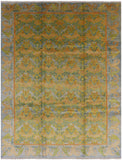 William Morris Handmade Wool Area Rug - 8' 10" X 11' 8" - Golden Nile