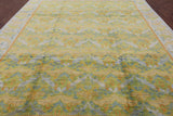 William Morris Handmade Wool Area Rug - 8' 10" X 11' 8" - Golden Nile