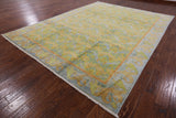 William Morris Handmade Wool Area Rug - 8' 10" X 11' 8" - Golden Nile