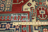 9 X 12 Geometric Hand Knotted Wool On Wool Kazak Area Rug - Golden Nile
