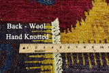 Kaitag Handmade Wool Runner Rug - 4' X 12' 3" - Golden Nile