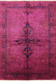 6 X 9 Full Pile Wool Pink Overdyed Handmade Rug - Golden Nile