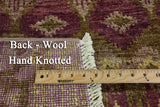 Ikat Handmade Wool Runner Rug - 4' 1" X 8' 6" - Golden Nile