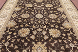 Brown Peshawar Hand Knotted Area Rug - 8' 1" X 10' 1" - Golden Nile