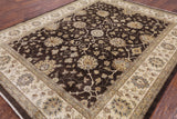 Brown Peshawar Hand Knotted Area Rug - 8' 1" X 10' 1" - Golden Nile
