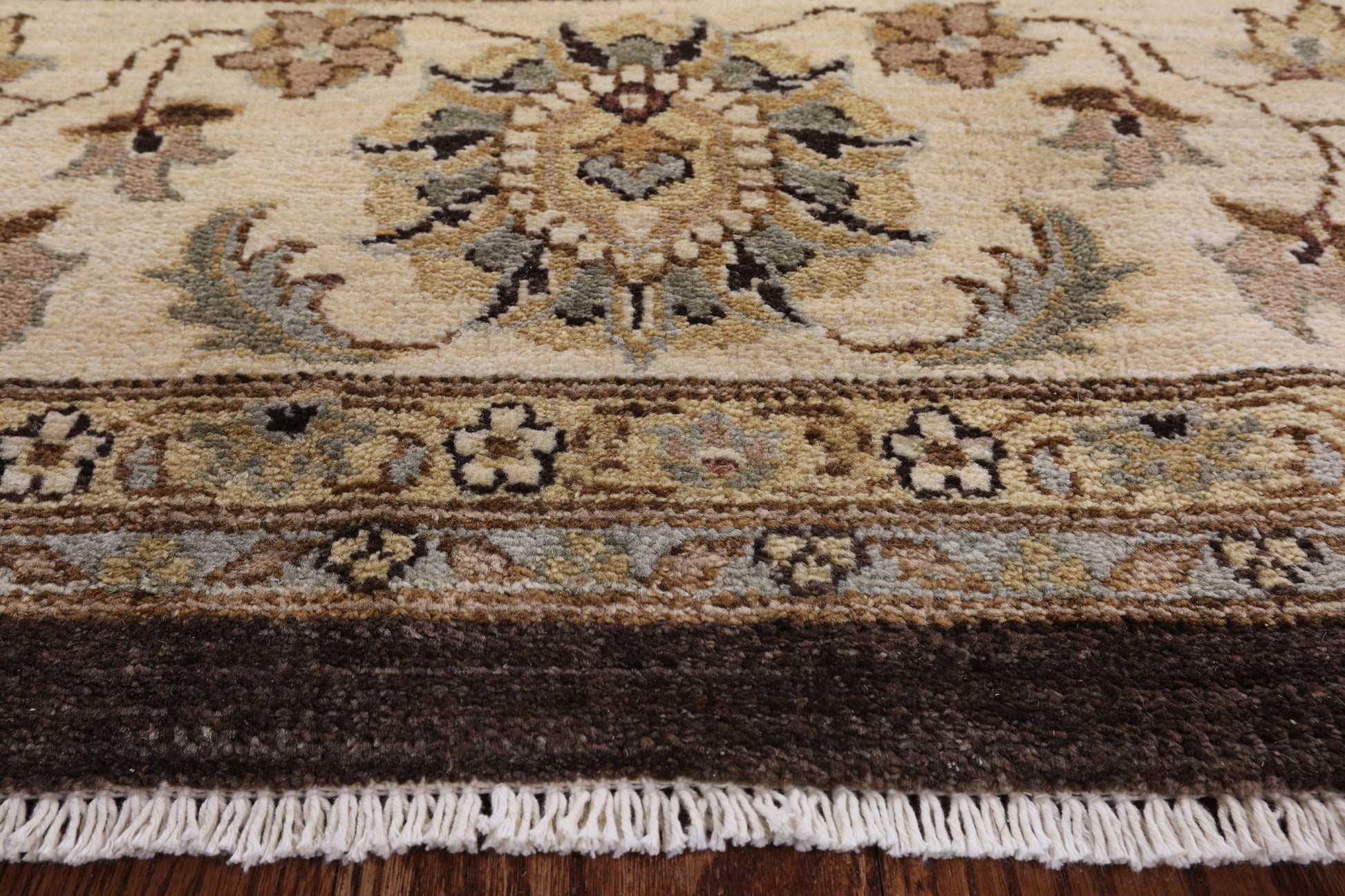 Brown Peshawar Hand Knotted Area Rug - 8' 1" X 10' 1" - Golden Nile