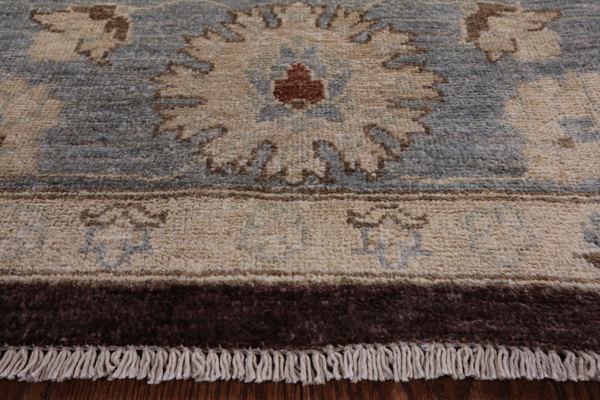 Brown Peshawar Hand Knotted Wool Rug - 8' 1" X 10' 0" - Golden Nile