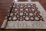 Brown Peshawar Hand Knotted Wool Rug - 8' 1" X 10' 0" - Golden Nile